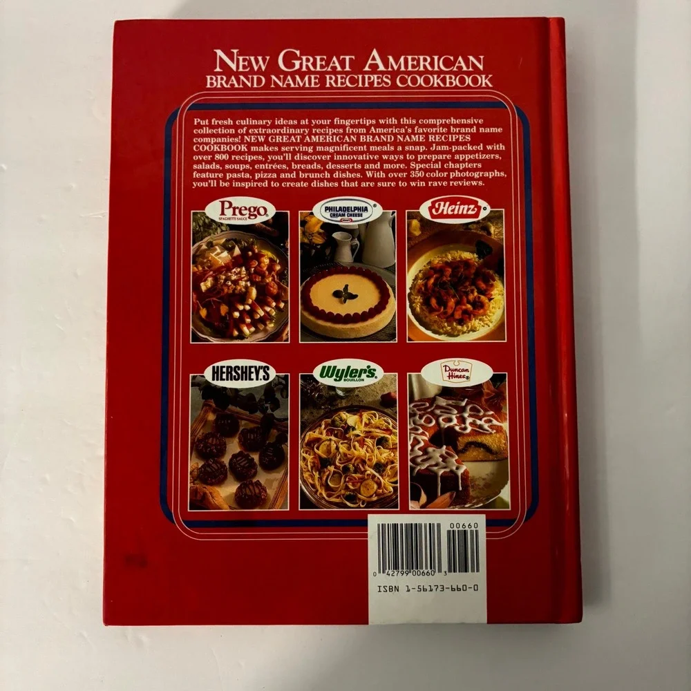 New Great American Brand Name Recipes Hardcover 1992 800+ Recipes Cookbook